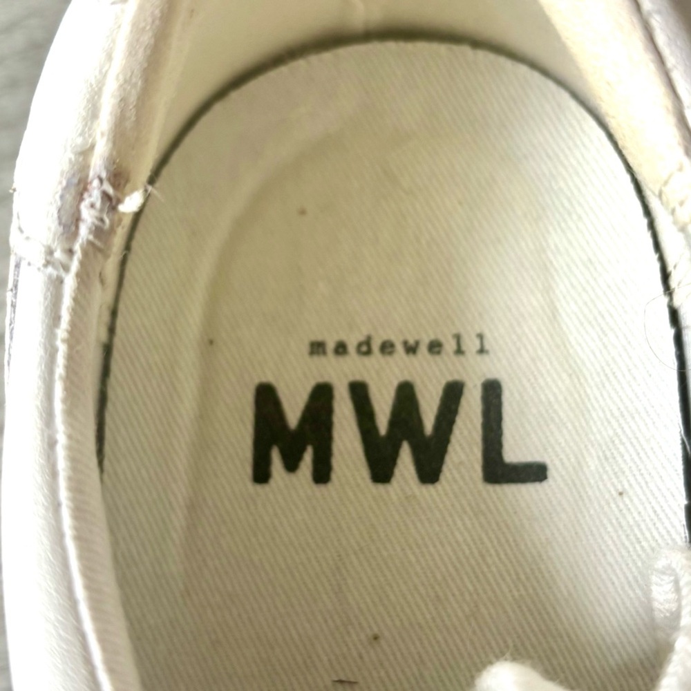 Madewell White Women's Low-Top Leather Sneakers Size7 - Picture 11 of 11